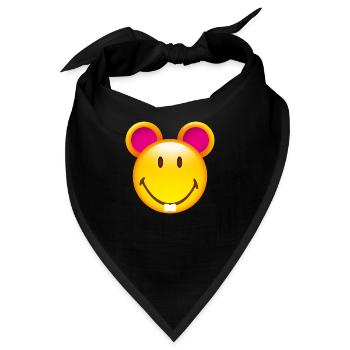 Smiley Mouse - Bandana - Schwarz - Vorne