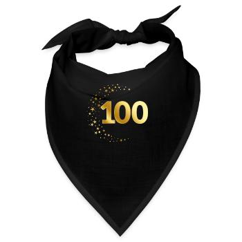 100 Jubiläum Geburt Ehrentag Geschenk Jahrestag - Bandana - Schwarz - Vorne