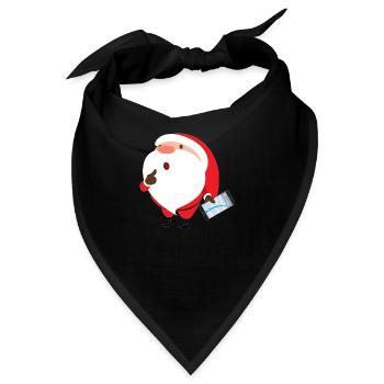 Cute Santa - Bandana - Schwarz - Vorne