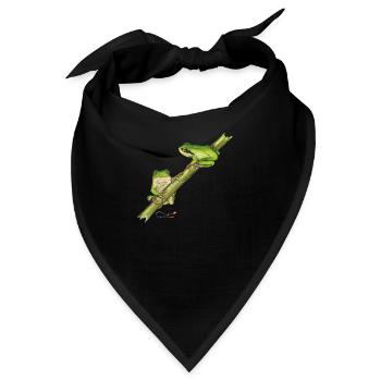Laubfrosch - Bandana - Schwarz - Vorne