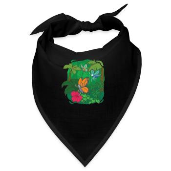 Schmetterlinge - Bandana - Schwarz - Vorne