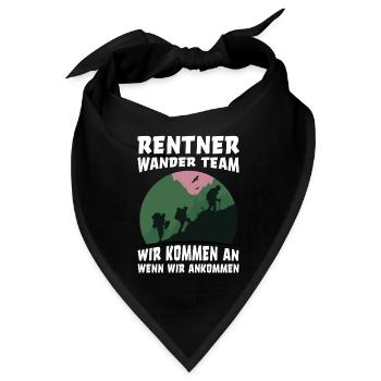 Wandern Wanderer Opa Wandergruppe lustiger Spruch - Bandana - Schwarz - Vorne