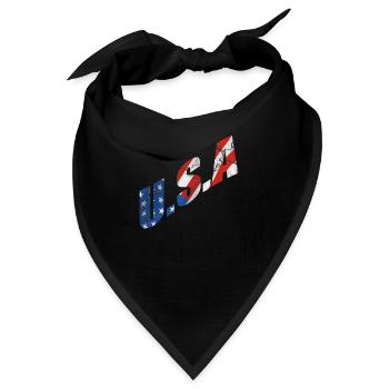 usa - Bandana - Schwarz - Vorne