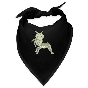 Gottesanbeterin - Bandana - Schwarz - Vorne