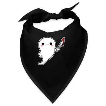 Geist mit Messer Halloween - Bandana - Schwarz - Vorne