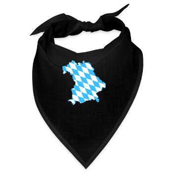 Bayern Rauten weiß blau - Bandana - Schwarz - Vorne