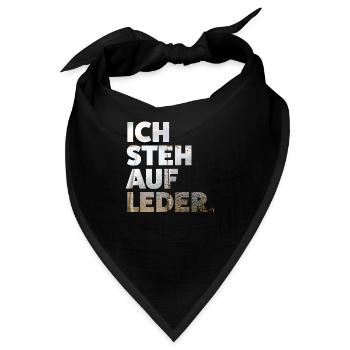 Ich steh auf Leder V2 - Bandana - Schwarz - Vorne