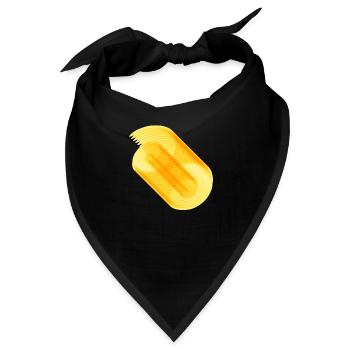 Unendliche Rolle - Bandana - Schwarz - Vorne