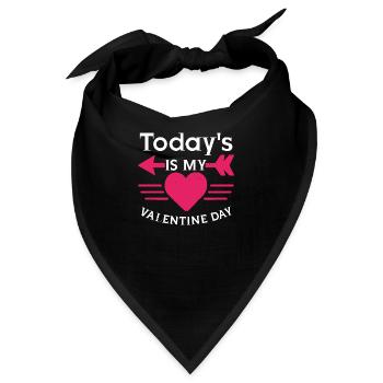 HEUTE IST MEIN VALENTINSTAG - Bandana - Schwarz - Vorne