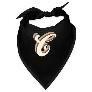 Buchstabe C - Bandana - Schwarz - Vorne