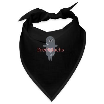 süße Babyrobbe Frechdachs - Bandana - Schwarz - Vorne