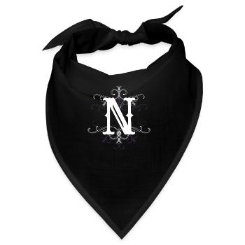 Buchstabe N Buchstabe-N - Bandana - Schwarz - Vorne
