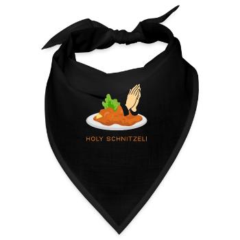 Holy Schnitzel, Heiliges Wiener Schnitzel - Bandana - Schwarz - Vorne