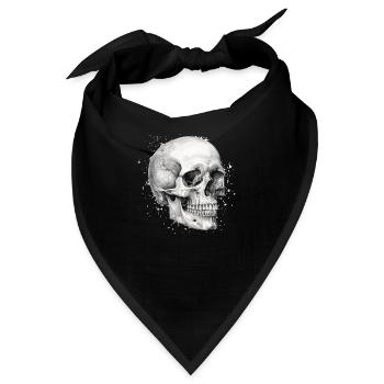 Bleistift-Totenkopf - Bandana - Schwarz - Vorne