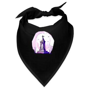 Verlassener Grabstein - Bandana - Schwarz - Vorne