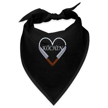 Köchin - Bandana - Schwarz - Vorne