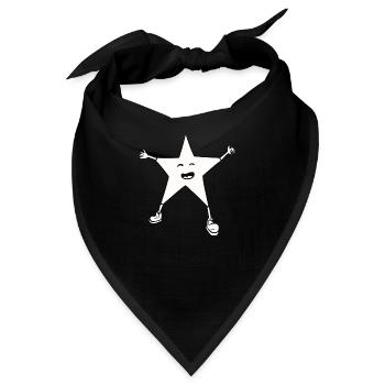 Weihnachtsstern, niedlich mit einem Lächeln - Bandana - Schwarz - Vorne