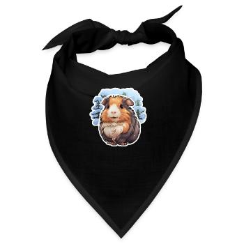 Winterliches Meerschwein - Bandana - Schwarz - Vorne