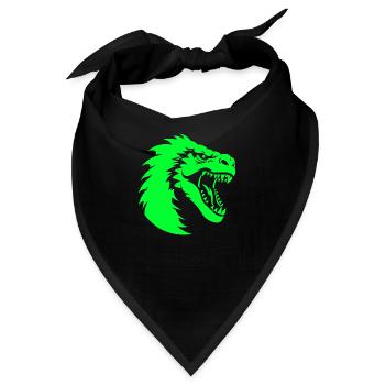 Dinosaurier logo - Bandana - Schwarz - Vorne