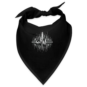 Herzfrequenz - Bandana - Schwarz - Vorne