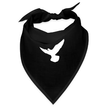 Friedenstaube - Bandana - Schwarz - Vorne