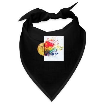 Krypto Gehirn 1 Bitcoin BTC ETH - Bandana - Schwarz - Vorne