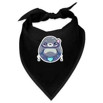 Seal Liebhaber - Bandana - Schwarz - Vorne