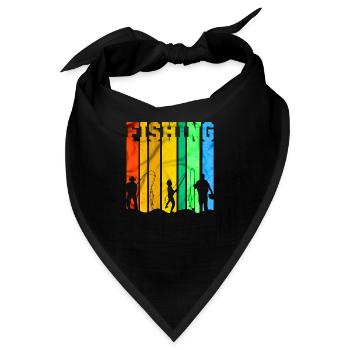 fisch, fisch, angeln, see, meer, angeln, fauna, exotisch - Bandana - Schwarz - Vorne