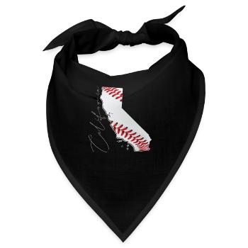 California (USA) | echter Baseball | Landkarte Sct - Bandana - Schwarz - Vorne
