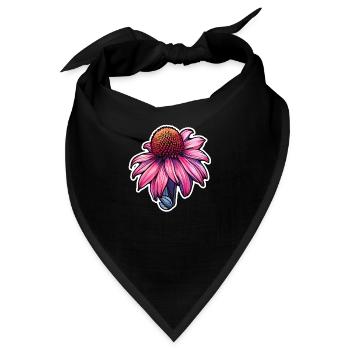 Echinaceablüte - Bandana - Schwarz - Vorne