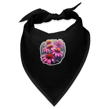 Echinaceapflanze 5 Blüten - Bandana - Schwarz - Vorne