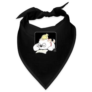 Hund koreanisch - japanischer Stil 07 - Bandana - Schwarz - Vorne