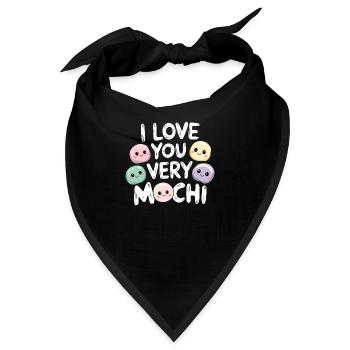 Trendige Hommage an Mochi - Bandana - Schwarz - Vorne