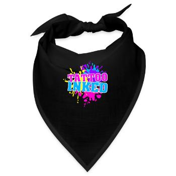 Tattoo Inked Splash - Bandana - Schwarz - Vorne