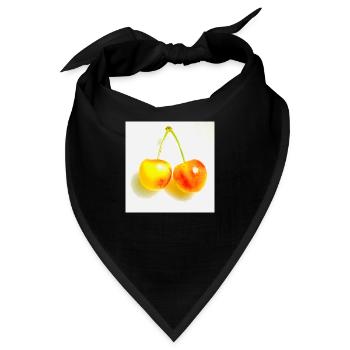 Kirsche - Bandana - Schwarz - Vorne