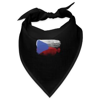 Tschechische flagge - Bandana - Schwarz - Vorne