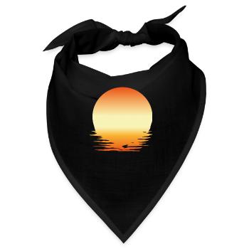 Sonnenuntergang - Bandana - Schwarz - Vorne