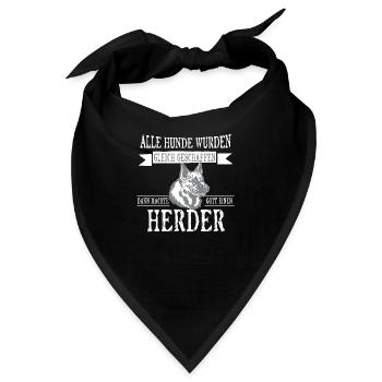 Alle Hunde Herder - Bandana - Schwarz - Vorne