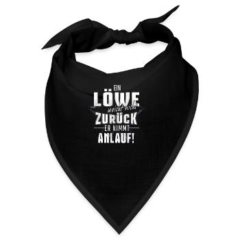 Löwe Sternzeichen - Bandana - Schwarz - Vorne