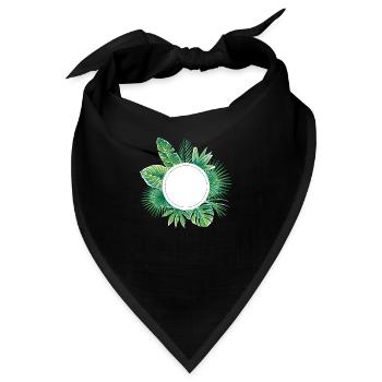 tropisches Design - Bandana - Schwarz - Vorne