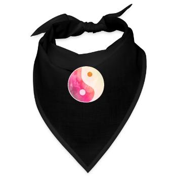 yin yang Symbol Symbole Symbolik Yoga - Bandana - Schwarz - Vorne