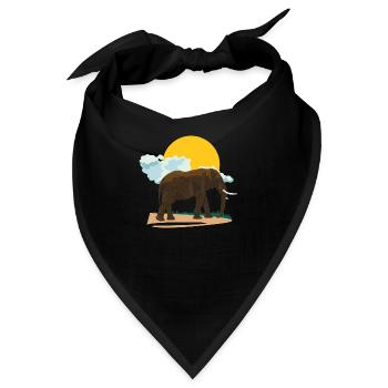 Elefant oder doch Elephant? - Bandana - Schwarz - Vorne