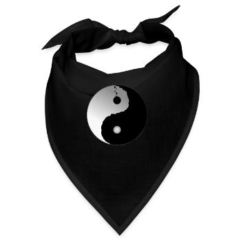 Yin und Yang - Bandana - Schwarz - Vorne