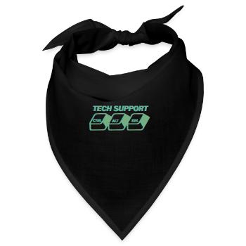 Lustig STR ALT ENTF DEL Kundenservice Mitarbeiter - Bandana - Schwarz - Vorne