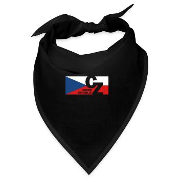 Tschechien Flagge Fahne Tscheche Geschenk - Bandana - Schwarz - Vorne
