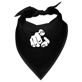 60 Zeigefinger - Bandana - Schwarz - Vorne