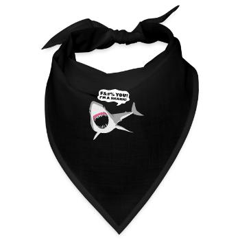 Ich bin ein Hai! - Bandana - Schwarz - Vorne