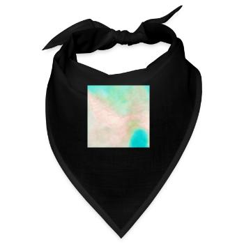Atoll Strand Aquarell Beige Natur - Bandana - Schwarz - Vorne