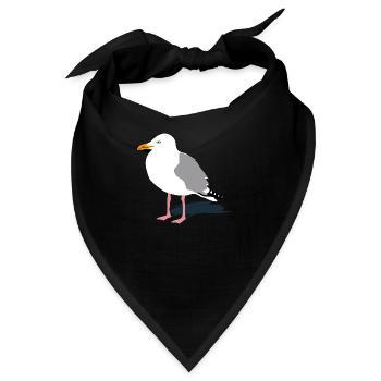 möwe seagull gull hafen segeln sailing hamburg - Bandana - Schwarz - Vorne