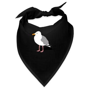 möwe seagull gull hafen segeln sailing hamburg - Bandana - Schwarz - Vorne